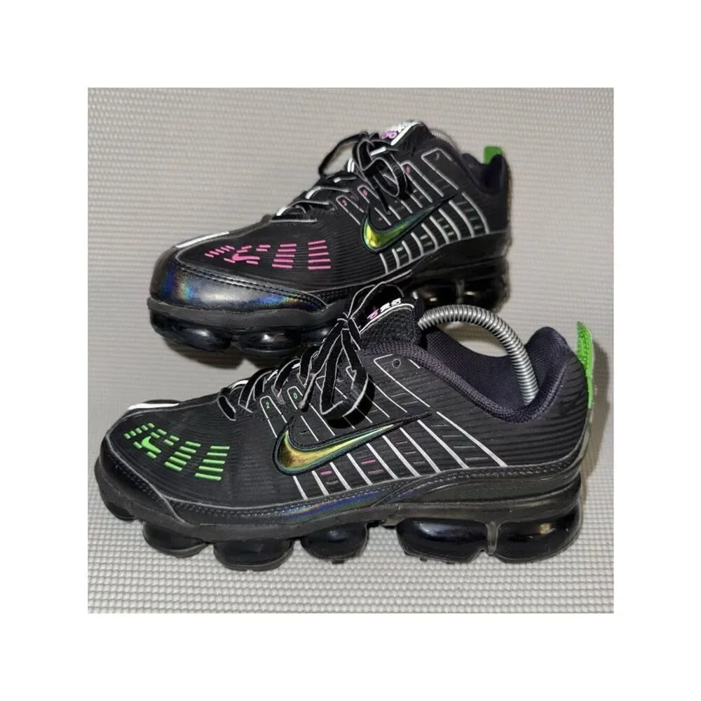 Nike Air VaporMax 360 Black Green Pink Iridescent Athletic Sneakers Shoes Mens 9